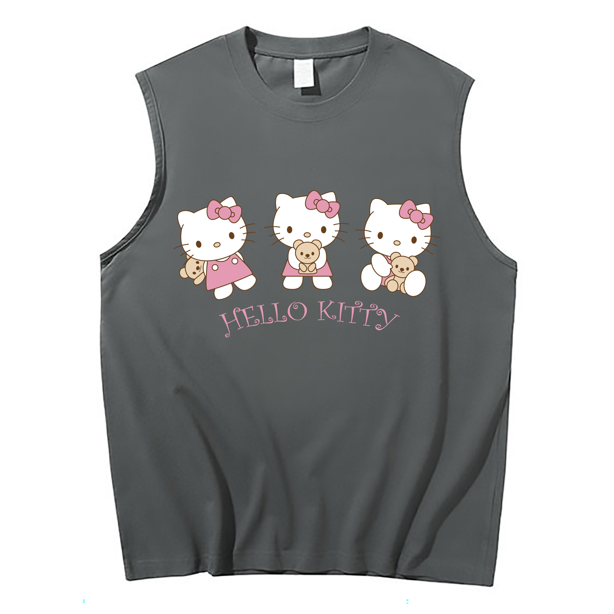 （画像用） Hello Kitty ハローキティ コットン100％タンクトップ（フロントプリント）